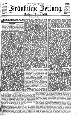 Fränkische Zeitung (Ansbacher Morgenblatt) Dienstag 10. April 1877