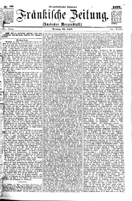 Fränkische Zeitung (Ansbacher Morgenblatt) Sonntag 15. April 1877