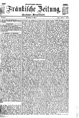 Fränkische Zeitung (Ansbacher Morgenblatt) Dienstag 1. Mai 1877