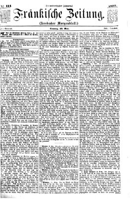 Fränkische Zeitung (Ansbacher Morgenblatt) Sonntag 13. Mai 1877