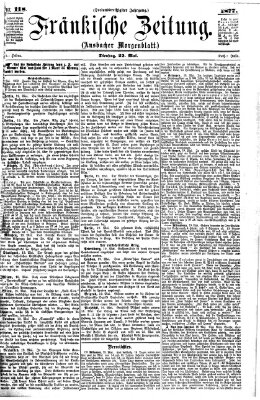 Fränkische Zeitung (Ansbacher Morgenblatt) Dienstag 22. Mai 1877