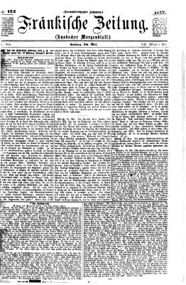 Fränkische Zeitung (Ansbacher Morgenblatt) Samstag 26. Mai 1877