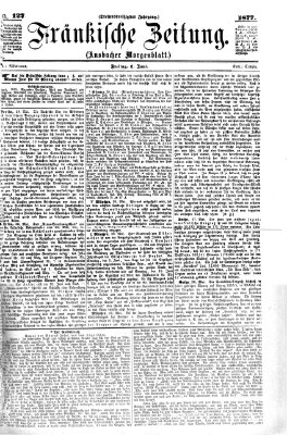 Fränkische Zeitung (Ansbacher Morgenblatt) Freitag 1. Juni 1877