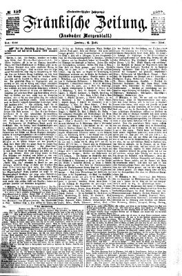 Fränkische Zeitung (Ansbacher Morgenblatt) Freitag 6. Juli 1877