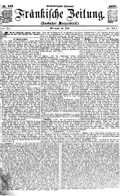 Fränkische Zeitung (Ansbacher Morgenblatt) Mittwoch 11. Juli 1877