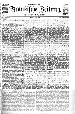 Fränkische Zeitung (Ansbacher Morgenblatt) Freitag 13. Juli 1877