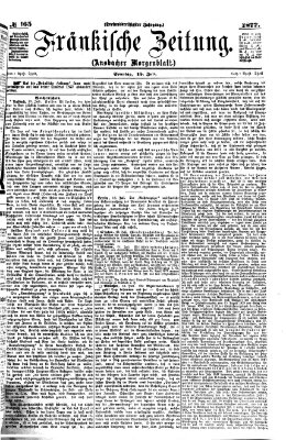 Fränkische Zeitung (Ansbacher Morgenblatt) Sonntag 15. Juli 1877