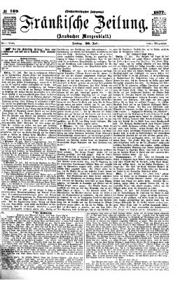 Fränkische Zeitung (Ansbacher Morgenblatt) Freitag 20. Juli 1877