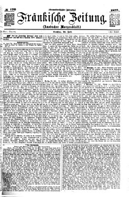 Fränkische Zeitung (Ansbacher Morgenblatt) Samstag 21. Juli 1877