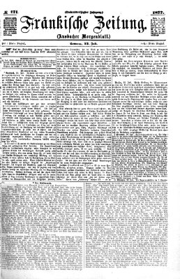 Fränkische Zeitung (Ansbacher Morgenblatt) Sonntag 22. Juli 1877