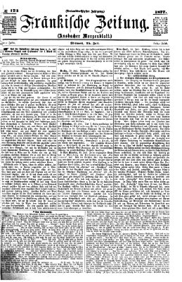 Fränkische Zeitung (Ansbacher Morgenblatt) Mittwoch 25. Juli 1877