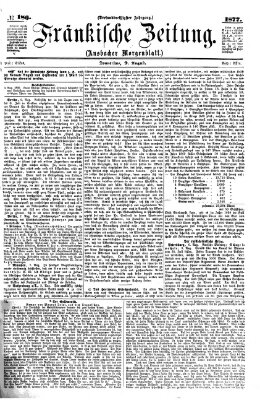 Fränkische Zeitung (Ansbacher Morgenblatt) Donnerstag 9. August 1877