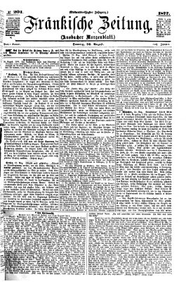 Fränkische Zeitung (Ansbacher Morgenblatt) Sonntag 26. August 1877