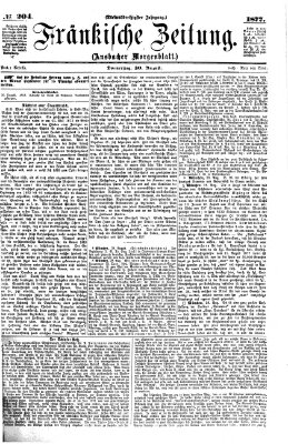 Fränkische Zeitung (Ansbacher Morgenblatt) Donnerstag 30. August 1877