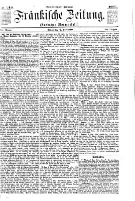 Fränkische Zeitung (Ansbacher Morgenblatt) Donnerstag 6. September 1877