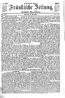 Fränkische Zeitung (Ansbacher Morgenblatt) Mittwoch 12. September 1877