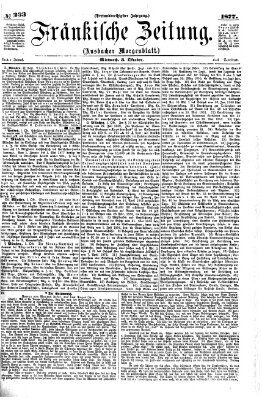 Fränkische Zeitung (Ansbacher Morgenblatt) Mittwoch 3. Oktober 1877