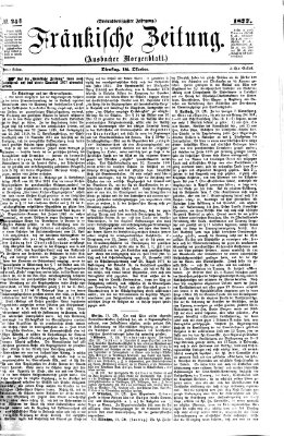 Fränkische Zeitung (Ansbacher Morgenblatt) Dienstag 16. Oktober 1877