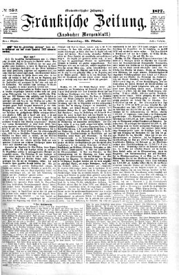 Fränkische Zeitung (Ansbacher Morgenblatt) Donnerstag 25. Oktober 1877