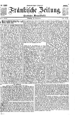 Fränkische Zeitung (Ansbacher Morgenblatt) Samstag 3. November 1877