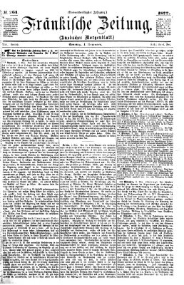 Fränkische Zeitung (Ansbacher Morgenblatt) Sonntag 4. November 1877