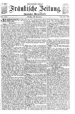 Fränkische Zeitung (Ansbacher Morgenblatt) Dienstag 20. November 1877