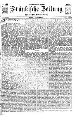 Fränkische Zeitung (Ansbacher Morgenblatt) Freitag 23. November 1877