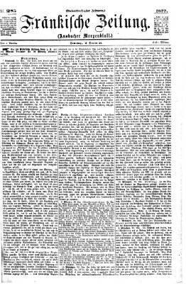 Fränkische Zeitung (Ansbacher Morgenblatt) Sonntag 2. Dezember 1877