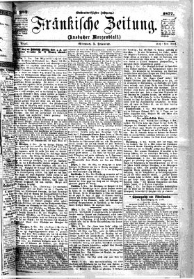 Fränkische Zeitung (Ansbacher Morgenblatt) Mittwoch 5. Dezember 1877