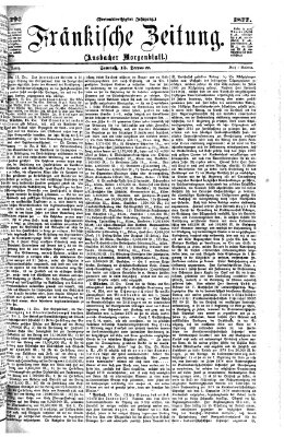 Fränkische Zeitung (Ansbacher Morgenblatt) Samstag 15. Dezember 1877