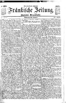 Fränkische Zeitung (Ansbacher Morgenblatt) Donnerstag 27. Dezember 1877