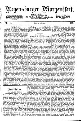 Regensburger Morgenblatt Donnerstag 1. Februar 1877