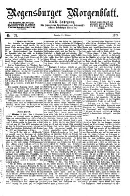 Regensburger Morgenblatt Sonntag 11. Februar 1877