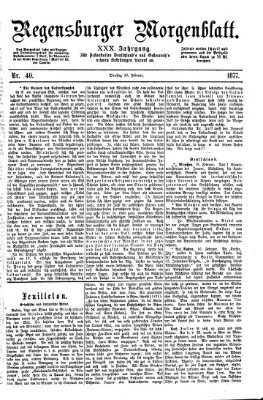 Regensburger Morgenblatt Dienstag 20. Februar 1877