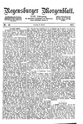 Regensburger Morgenblatt Donnerstag 22. Februar 1877