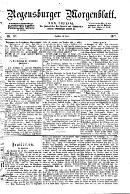 Regensburger Morgenblatt Samstag 14. April 1877