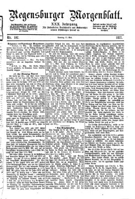 Regensburger Morgenblatt Sonntag 13. Mai 1877