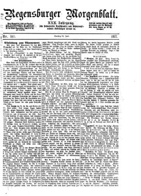 Regensburger Morgenblatt Sonntag 24. Juni 1877