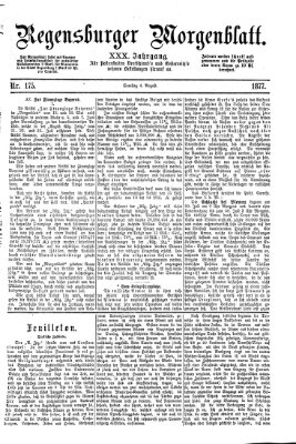 Regensburger Morgenblatt Samstag 4. August 1877