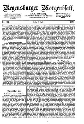 Regensburger Morgenblatt Samstag 18. August 1877