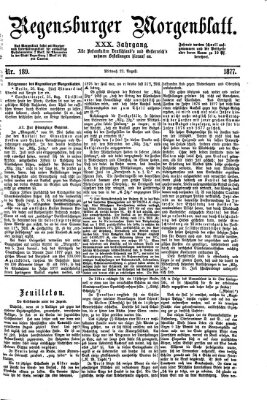 Regensburger Morgenblatt Mittwoch 22. August 1877