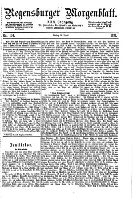 Regensburger Morgenblatt Dienstag 28. August 1877