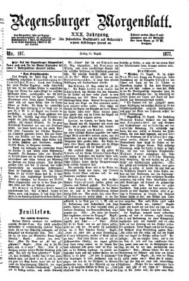 Regensburger Morgenblatt Freitag 31. August 1877