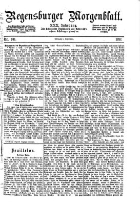 Regensburger Morgenblatt Mittwoch 5. September 1877