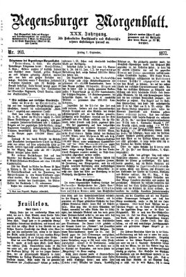 Regensburger Morgenblatt Freitag 7. September 1877