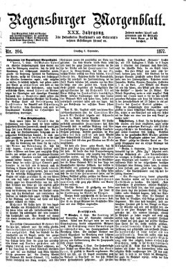 Regensburger Morgenblatt Samstag 8. September 1877