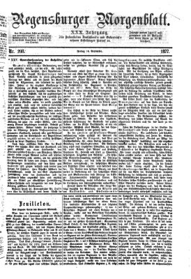 Regensburger Morgenblatt Freitag 14. September 1877