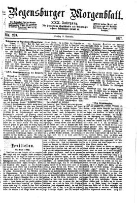 Regensburger Morgenblatt Samstag 15. September 1877