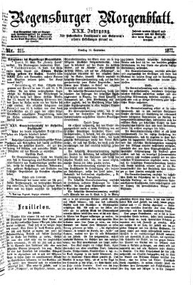 Regensburger Morgenblatt Dienstag 18. September 1877