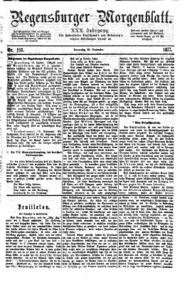 Regensburger Morgenblatt Donnerstag 20. September 1877